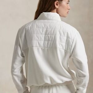 Quilted-Panel Fleece Mockneck RLX